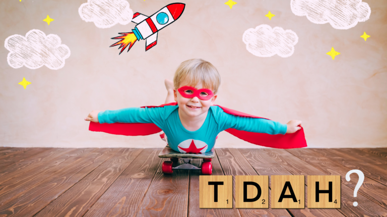 un enfant avec beaucoup d'imagination joue, on se demande s'il est atteint de TDAH.